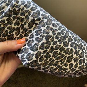Leopard print jeans